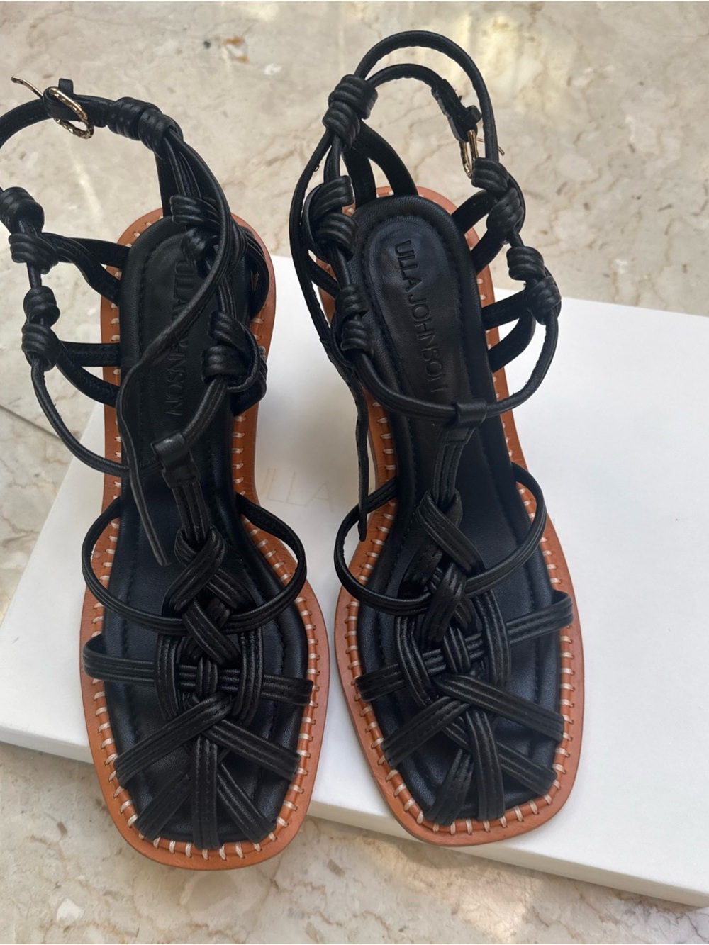 Ulla Johnson TULA Leather Knotted Sandals